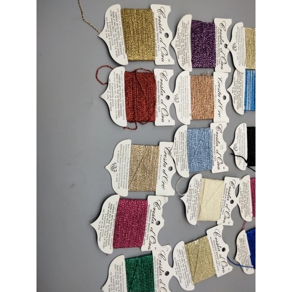20x Rainbow Gallery Cresta d Oro Needlepoint Cross Stitch Metallic Thread (1) - Image 2 of 4
