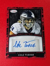 Cole Turner 2022 SAGE Artistry #A-CT Autographs Red
