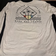 Nike Dri Fit Paradise Is Calling Long Sleeve Tshirt Size Mens Large White
