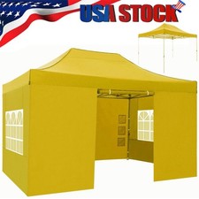 10x15 Pop Up Canopy Thicken Frame Commercial Heavy Duty Tent with 4 Sidewalls
