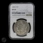 1884-O Morgan Silver Dollar NGC MS64   -E185