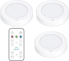  Evolution Wireless LED Puck Light 3 Pack | Works with Remote Control |