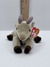 Ty  Goatee 1998 Brown Beanie Baby Goat With Dk Brown Hooves
