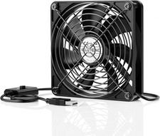 ELUTENG 120mm Fan With 3 Speed 5V USB 120mm,