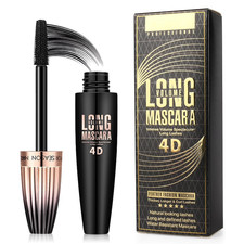 4D Silk Fiber Lash Mascara, Waterproof Long Lasting Mascara Black Volume and Len