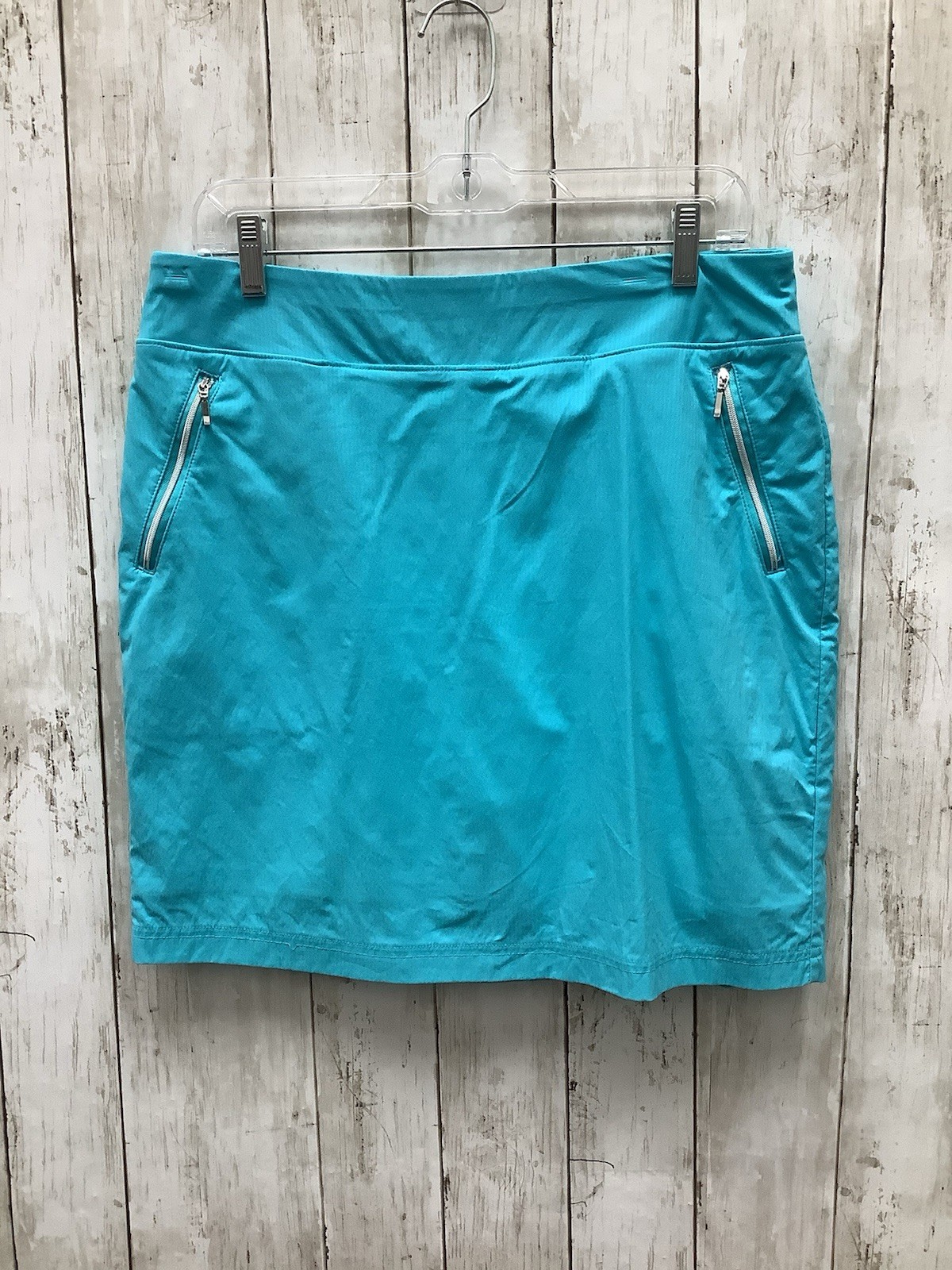Zenergy by Chico's Blue Teal Zipper Pocket Athletic Golf Tennis Pull On Skort