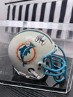 New ListingDan Marino Signed Miami Dolphins Riddell Mini Helmet w/ Display Case Vintage Log