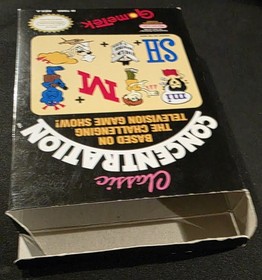 Classic Concentration (Nintendo Entertainment System, NES) Cib Complete - Tested