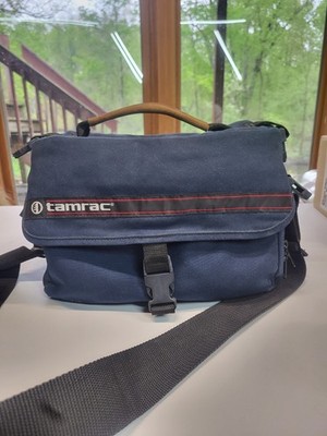 Vintage 1990 Tamrac Model 604 Lens Bridge System Shoulder Camera Bag Blue
