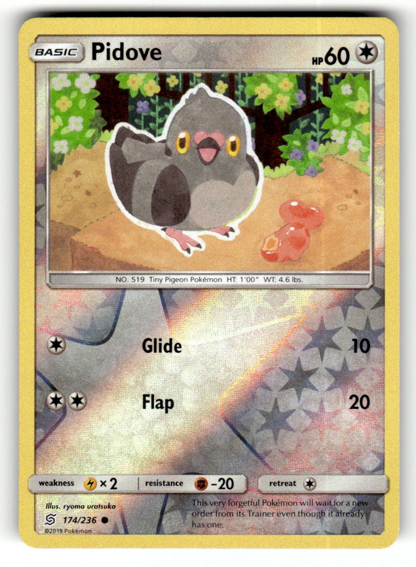 Pidove 174/236 Common Unified Minds Reverse Holo Pokemon Lightly Played