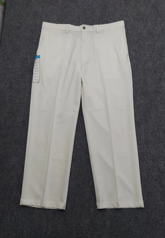 Брюки мужские Haggar 40x30 белые классные 18 Pro для гольфа классический крой комфортные эластичные для гольфа - Изображение 2 из 4