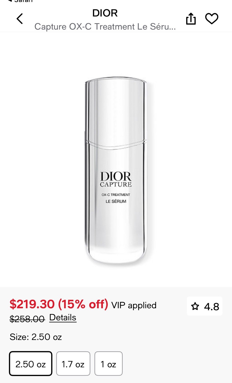 75ml-2.5oz Fresh New (bought For $250)