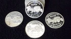 1 oz stage coach silver rounds 999 silver lot of 4 rounds