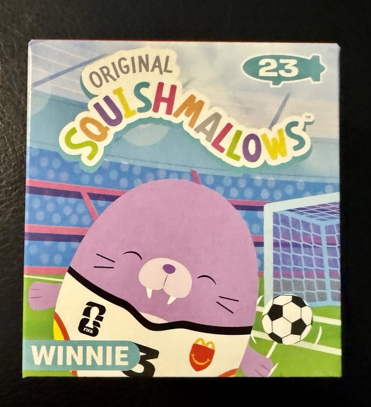 2026 McDonalds Happy Meal Toy:  Squishmallows #23 Winnie FIFA Soccer Plush New