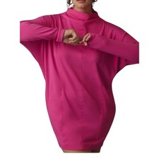 NWT Anthropologie Daily Practice Pink Mock Neck Long Sleeve Mini Dress Size 2X