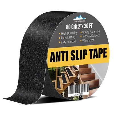 Grip Tape - Heavy Duty Non Skid Tape High Traction 80 Grit Non Slip for Stair...