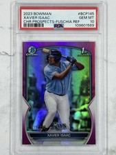 2023 Bowman - Xavier Isaac #BCP-145 Fuschia Refractor /199 PSA 10