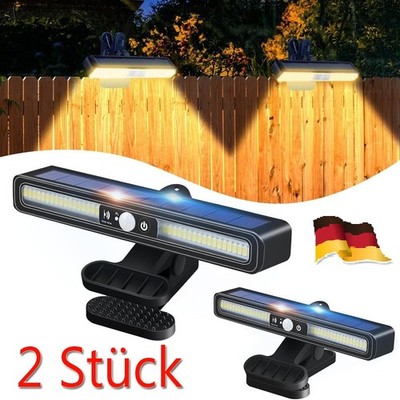 2PACK LED SOLARLEUCHTEN WANDLAMPEN ZAUNLEUCHTE GARTENLEUCHTE AUßEN TREPPEN LAMPE