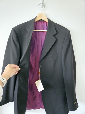 NWT Leonardo Valenti Men's Blazer 3 Button   100% Wool Made In Italy MENS 38R