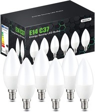 E14 LED Light Bulb, 5W 400 Lumens E14 LED Light Bulb Cool White 6000K, 40W