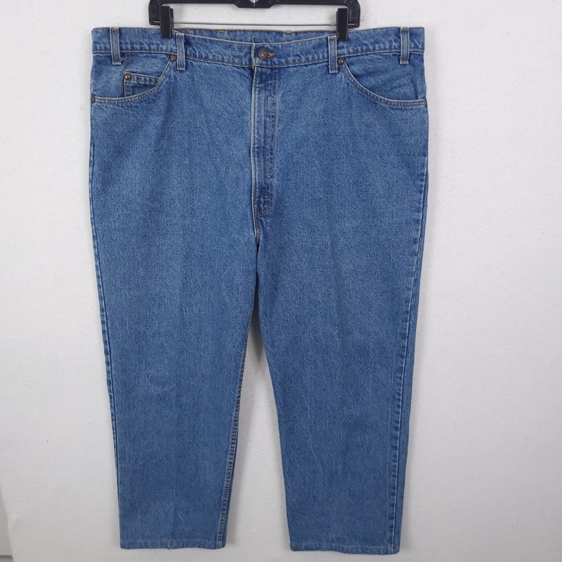 Levi's 540 Relaxed Fit Jeans Men 46x30 Fits 44x26 Vintage Made in USA Orange Tab
