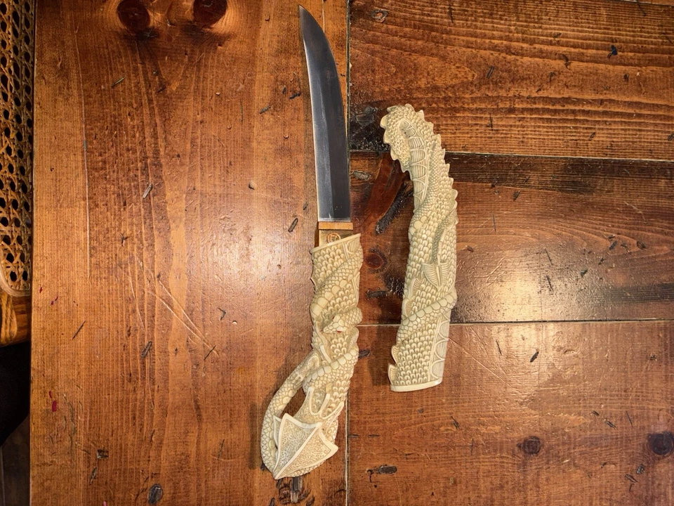 280 Dragon aikuchi короткое лезвие резной резиновый чехол для украшения  - Изображение 2 из 3