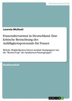 Laureta Mullaali | Frauenaltersarmut In Deutschland. Eine Kritische...