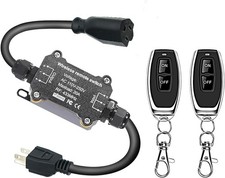 Waterproof Remote Control Switch Wireless Outdoor Power Outlet AC110V