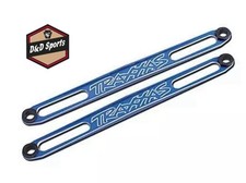 Traxxas 3923X - Battery Hold downs Blue 2 E-Maxx TPA