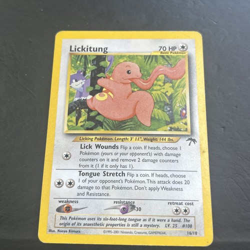 Lickitung 16/18 Southern Islands Regular Vintage Pokémon card 2001