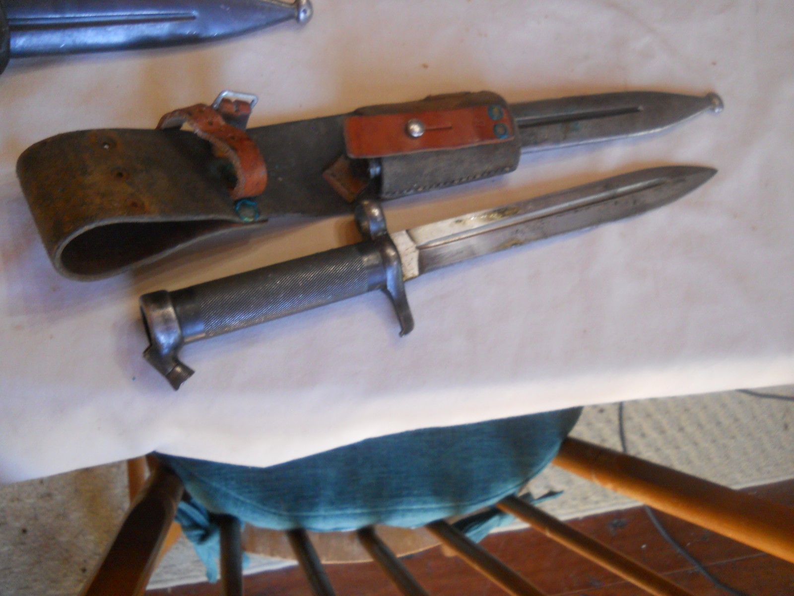 Swedish Model 1896 Mauser Bayonet w Scabbard & frog M1896 1938 Ljungmann AG42b