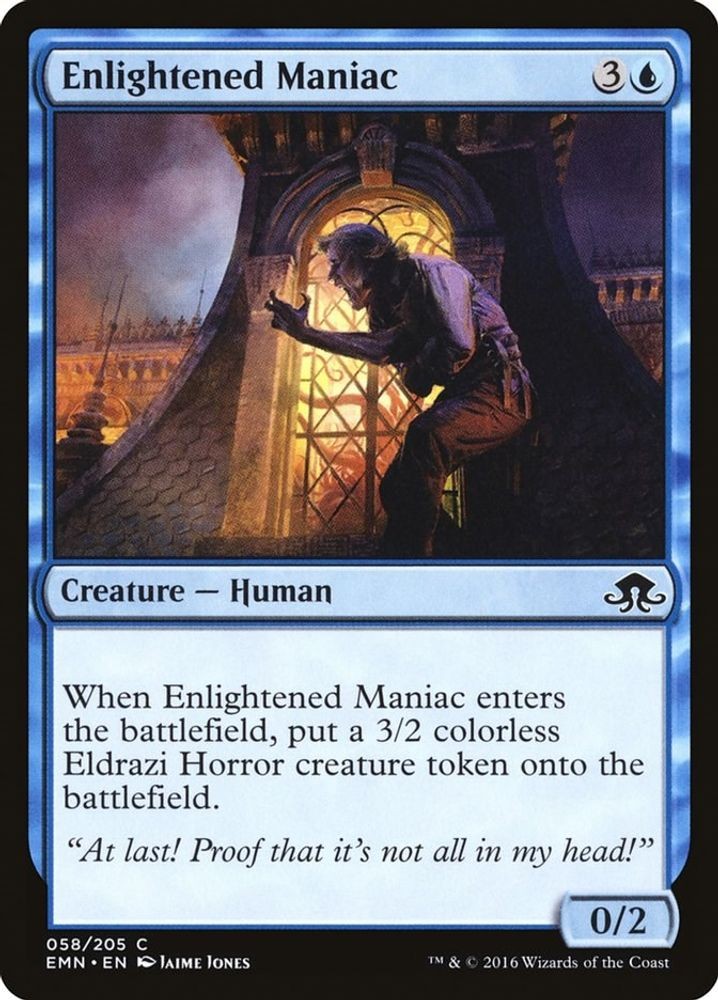 2016 Magic: The Gathering Eldritch Moon - Enlightened Maniac (#58, C, Near Mint)
