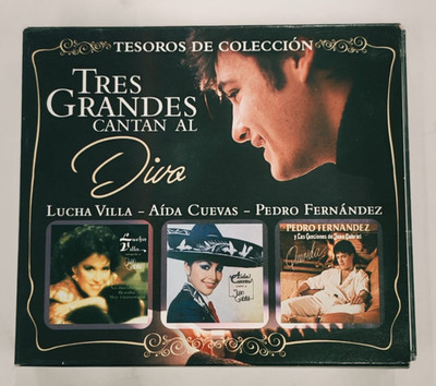 TRES GRANDES CANTAN AL DIVO, FEAT. LUCHA VILLA / AIDA CUEVAS 2016 MEX. TRIPLE CD