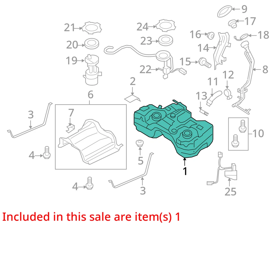 Used Fuel Tank fits: 2013 Nissan Rogue AWD Grade A Foto 3 de 4