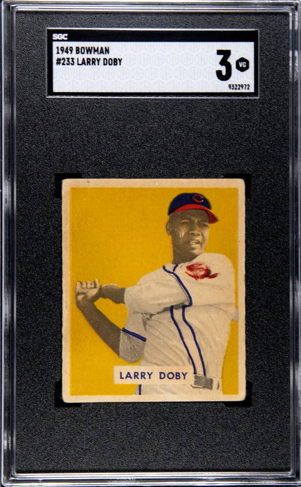 1949 Bowman Larry Doby #233 SGC 3 CENTERED HOF ROOKIE RC