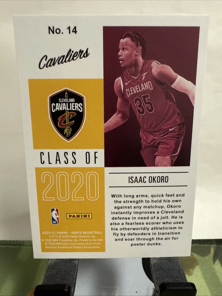 Isaac Okoro #14 Hoops Class Of 2020 NBA 2020-21 Cleveland Cavaliers RC - Image 2 of 2