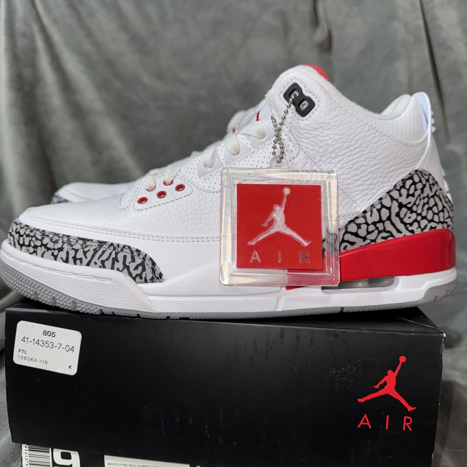 Nike Air Jordan 3 Size 9 Hall of Fame Edition 136064-116 Brand New thumbnail 2