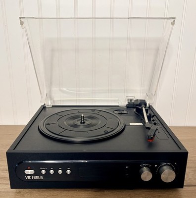Victrola 3-in-1 Record Player w/ Bluetooth & FM Radio Model VTA-65 Tested Works!
