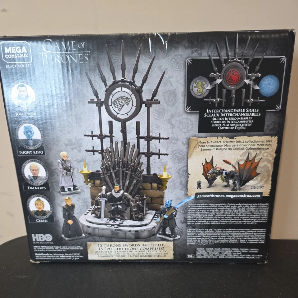 MEGA CONSTRUX Game Of Thrones The Iron Throne Set NIB - Image 4 of 4