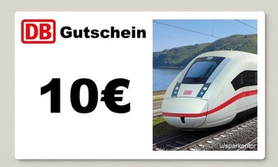 DB Deutsche Bahn 10  Rabatt Gutschein - MBW: 29,99   - SCHNELLER VERSAND