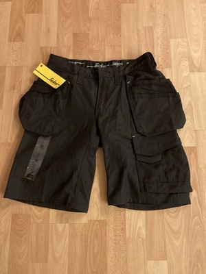 Snickers 3014 Canvas+ Holster Pocket Shorts Gr.46 Schwarz 