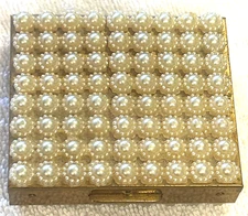 Vtg Mirrored Compact Empty No Makeup Gold MCM