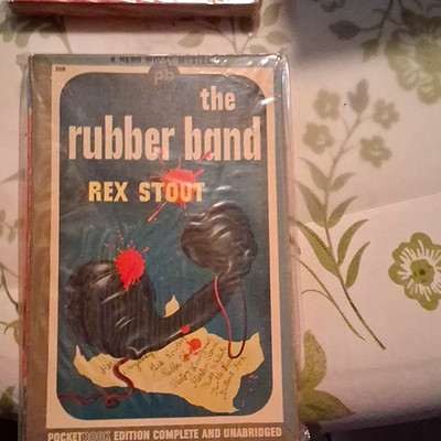 Pocket Books Nero Wolfe The Rubber Band Rex Stout PB Unabridged Mystery YA 1940