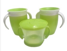 Toddler Cups Spill Proof Drinking Trainer Sippy Cups  Snack Cup Munchkin Set 3