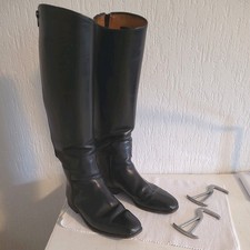 Saturn Reitstiefel, Leder, schwarz, Größe 5,5,Gr.38,5 mit,Anziehhilfe