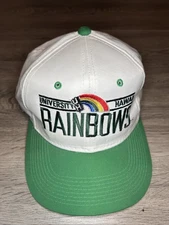 Vintage Youngan Snapback University Hawaii Rainbows NCAA White Hat