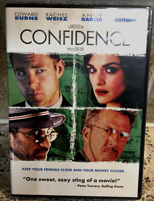 Confidence DVD Andy Garcia, Dustin Hoffman / Ships free Same Day with Tracking