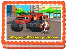 BLAZE AND THE MONSTER MACHINES Edible Cake topper Party image 