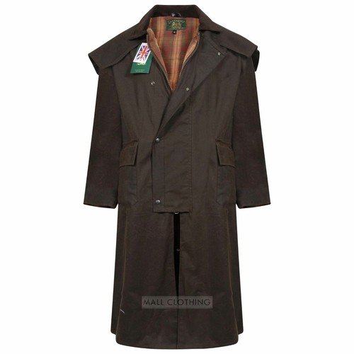 New Mens Ladies Greenbelt Country Wear Stockman Long Cape Wax Riding Coat Jacket eBay
