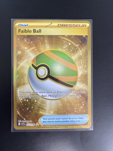 CARTE POKEMON FAIBLO BALL 255/198 GOLD Secrète Ecarlate et Violet SV1 FR neuf EUR 20,00 - FR